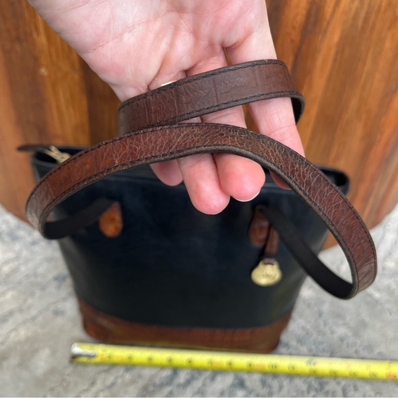 Brahmin Leather Tote Bag Black Tuscan Pecan Melbourne Susana Collection Retired - Picture 3 of 10